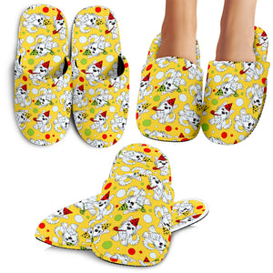 Yorkshire Terrier Pattern Print Design 05 Slippers