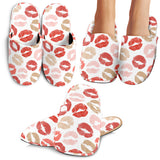 Lips Pattern Print Design 04 Slippers