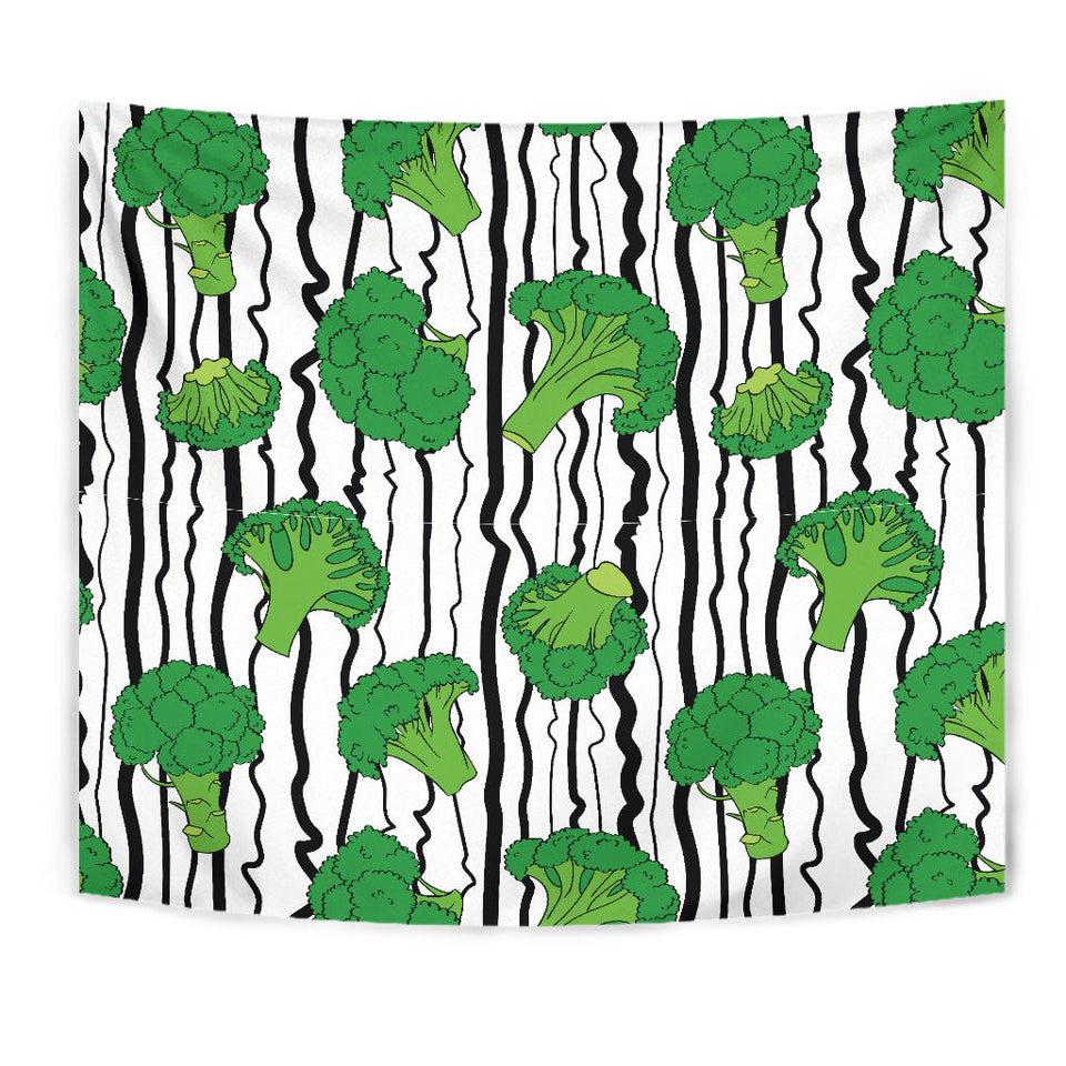Cool Broccoli Pattern Wall Tapestry