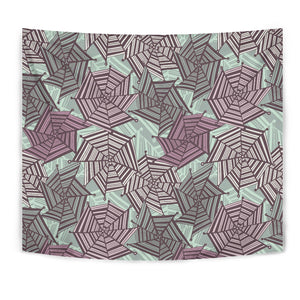 Spider Web Cobweb Design Color Pattern Wall Tapestry