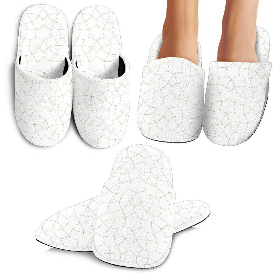 Arabic White Pattern Slippers
