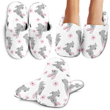 Watercolor Cute Rabbit Pattern Slippers