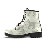 Little Young Goat Pattern Leather Boots