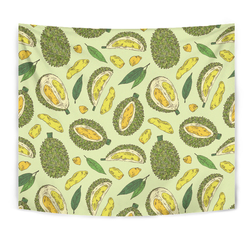 Durian Leaves Pattern Background Wall Tapestry