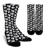 Elephant Pattern Socks - Black