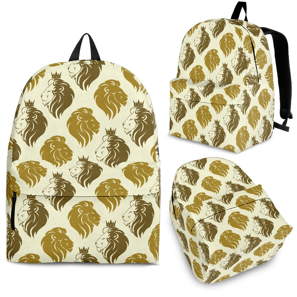Lion Pattern Print Design 02 Backpack