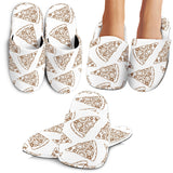 Hand Drawn Pizza Pattern Slippers