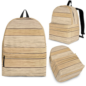 Wood Printed Pattern Print Design 01 Backpack