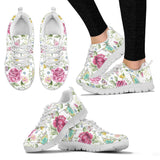 Hand Drawn Butterfly Rose Women'S Sneaker Shoes
