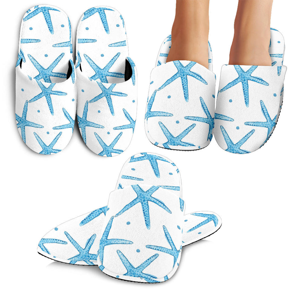 Watercolor Starfish Pattern Slippers