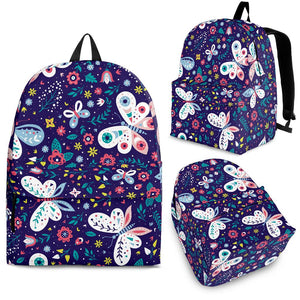 Colorful Butterfly Flower Pattern.Eps Backpack