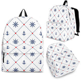 Anchor Rudder Nautical Design Pattern Backpack