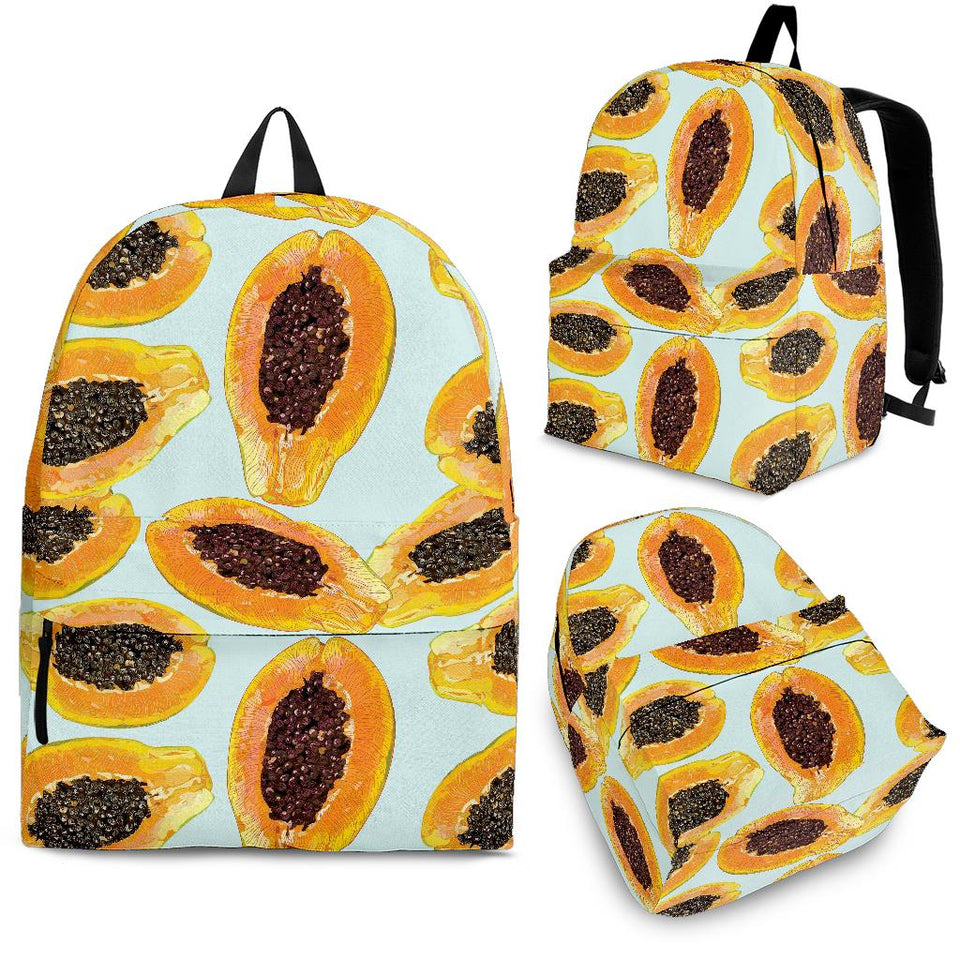 Watercolor Papaya Pattern Backpack