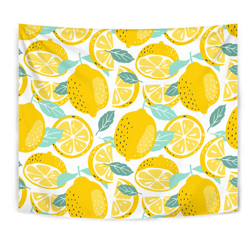 Lemon Design Pattern Wall Tapestry