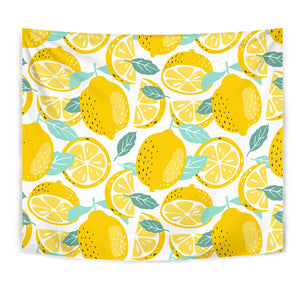 Lemon Design Pattern Wall Tapestry