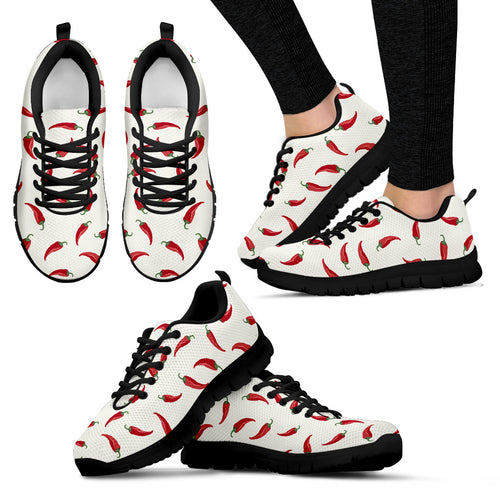 Chili Peppers Pattern Women'S Sneaker Shoes