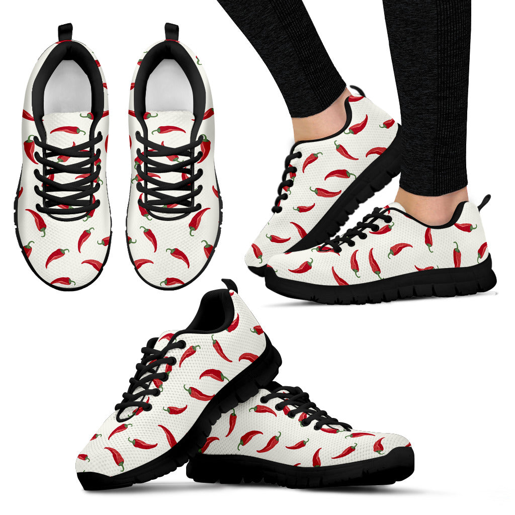 Chili Peppers Pattern Women'S Sneaker Shoes