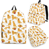 Golden Retriever Pattern Print Design 05 Backpack