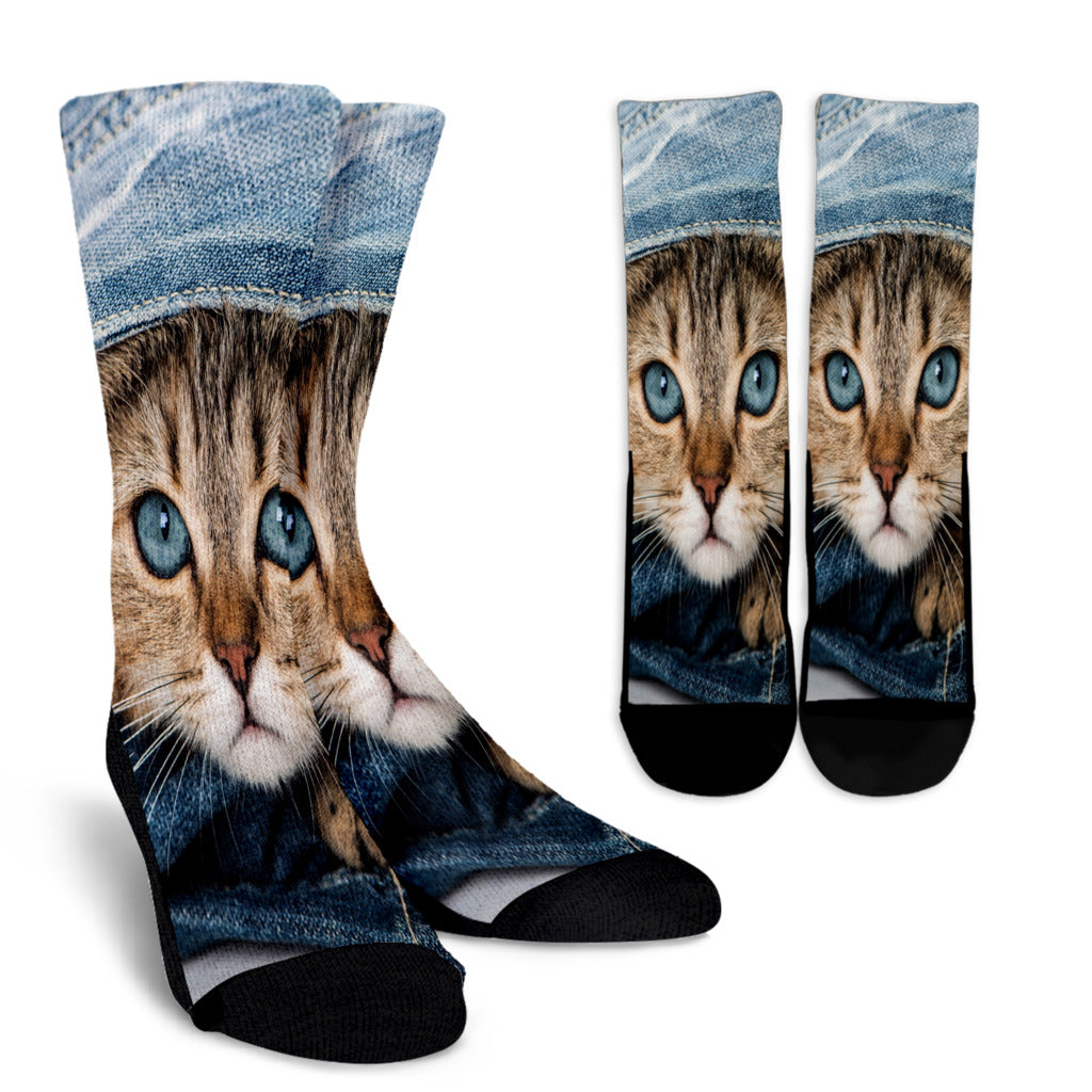 Kitten Crew Socks