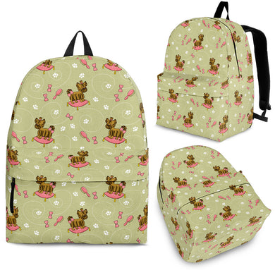 Yorkshire Terrier Pattern Print Design 01 Backpack