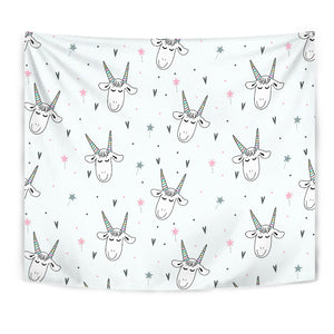 Cute Goat Design Pattern Wall Tapestry
