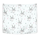 Cute Goat Design Pattern Wall Tapestry