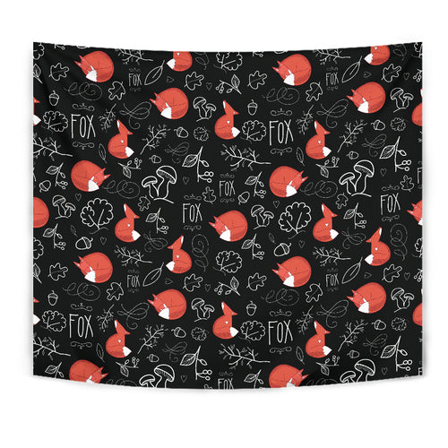 Fox Sleeping Fox Pattern Wall Tapestry
