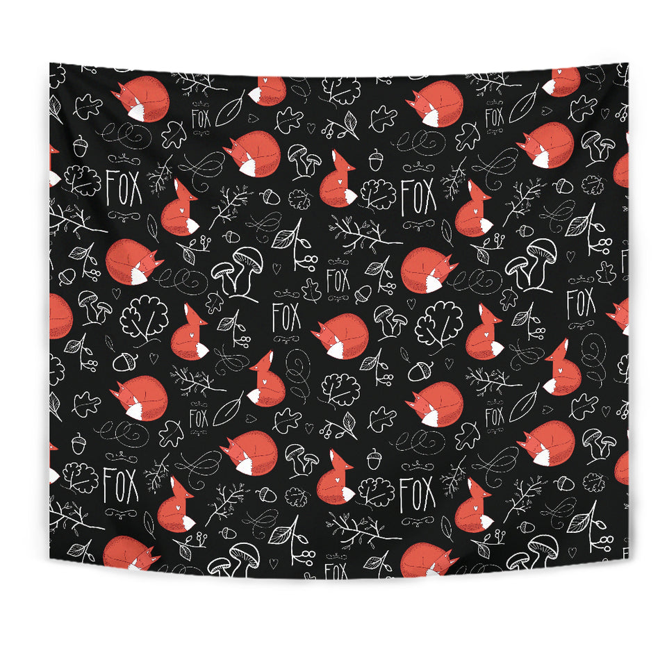 Fox Sleeping Fox Pattern Wall Tapestry