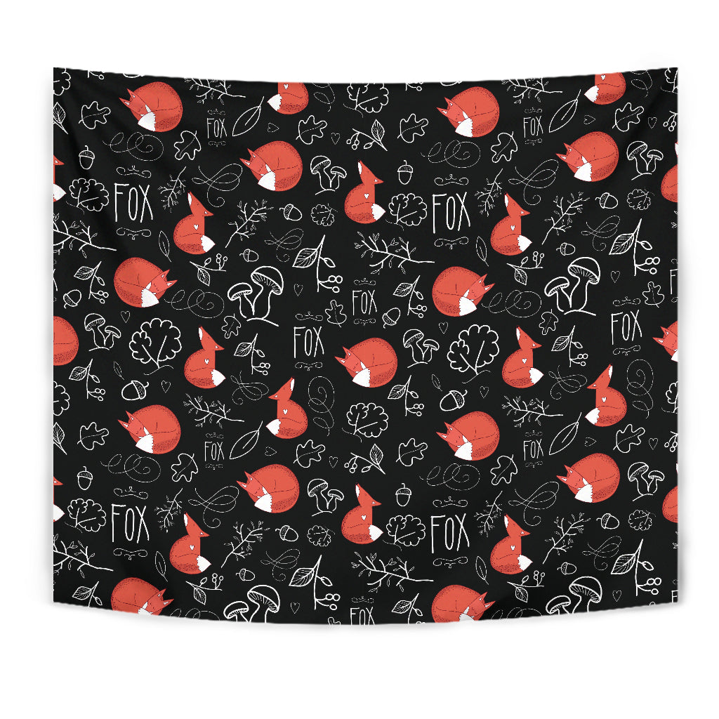 Fox Sleeping Fox Pattern Wall Tapestry