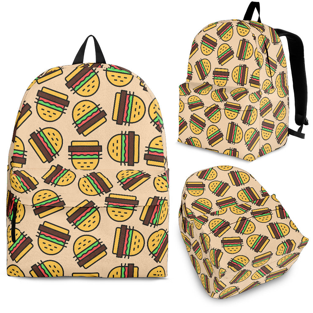 Hamburger Pattern Print Design 01 Backpack