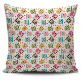 Color Cute Owl Pattern Pillow Cover