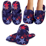 Red Blue Star Pattern Slippers
