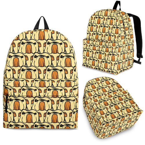 English Bulldog Pattern Print Design 02 Backpack