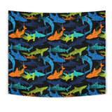 Colorful Shark Wall Tapestry