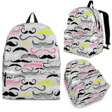Mustache Beard Pattern Print Design 02 Backpack