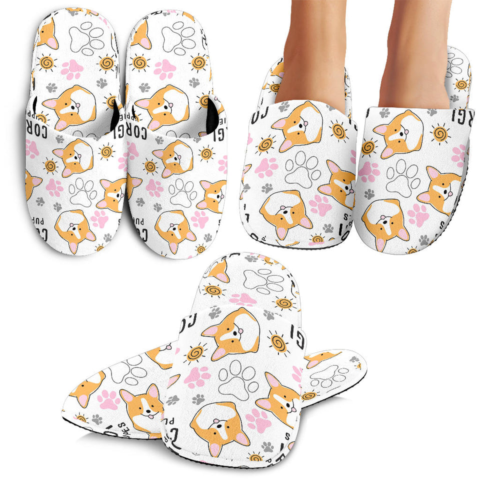 Corgi Dog Pattern Slippers