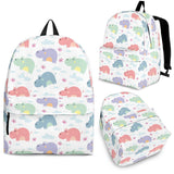 Hippopotamus Pattern Print Design 03 Backpack