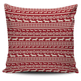 Dachshund Nordic Pattern Pillow Cover