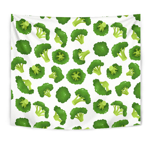 Cute Broccoli Pattern Wall Tapestry