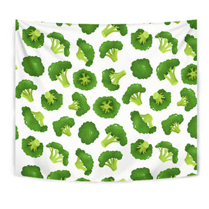 Cute Broccoli Pattern Wall Tapestry