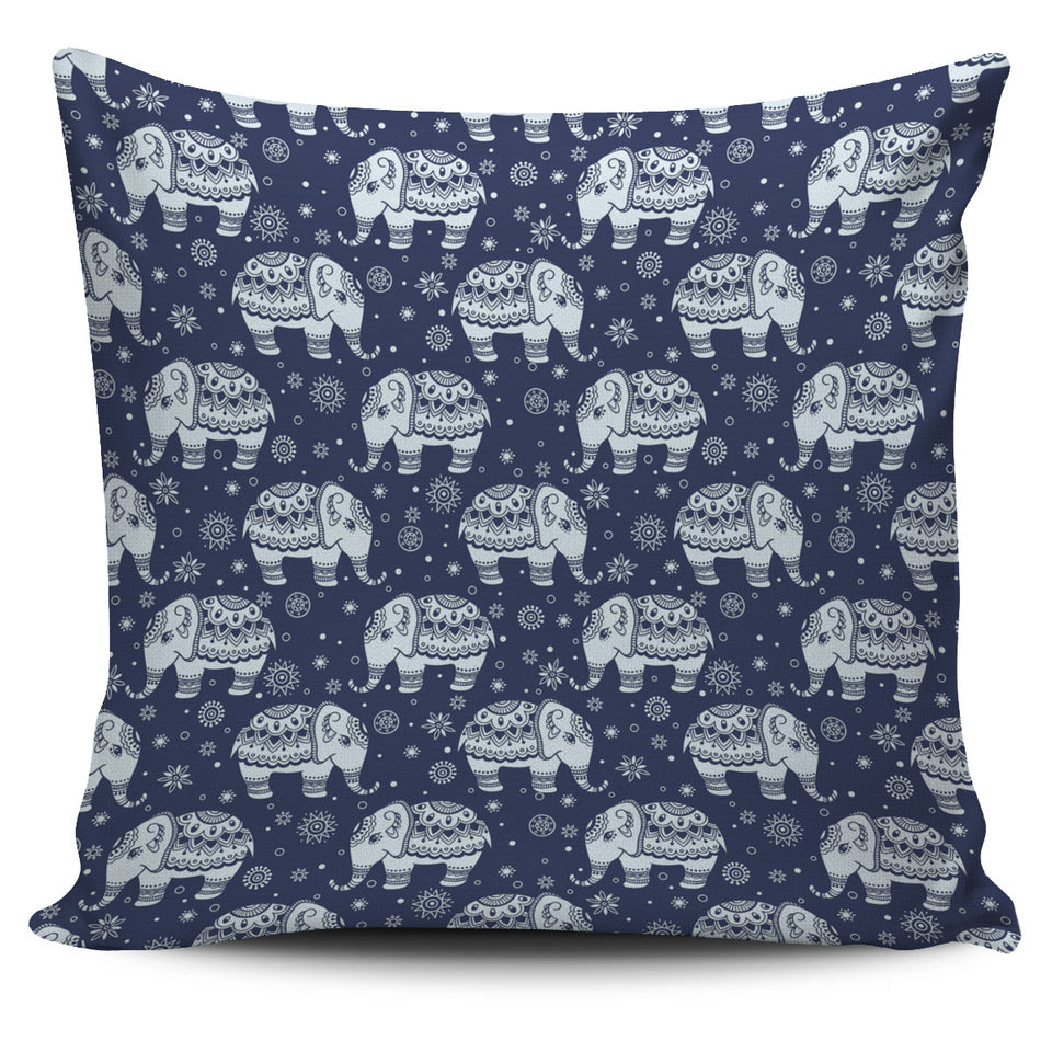 Elephant Tribal Design Pattern Pillow Cover