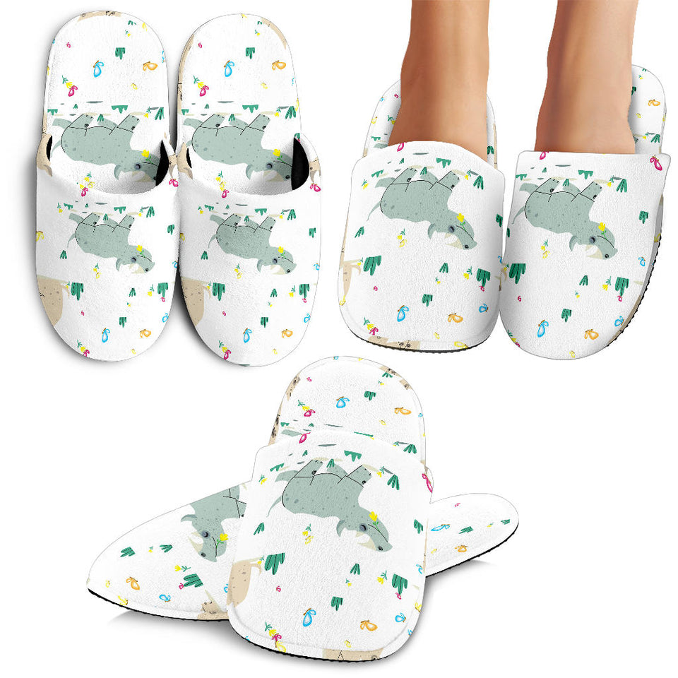 Cute Rhino Pattern Slippers