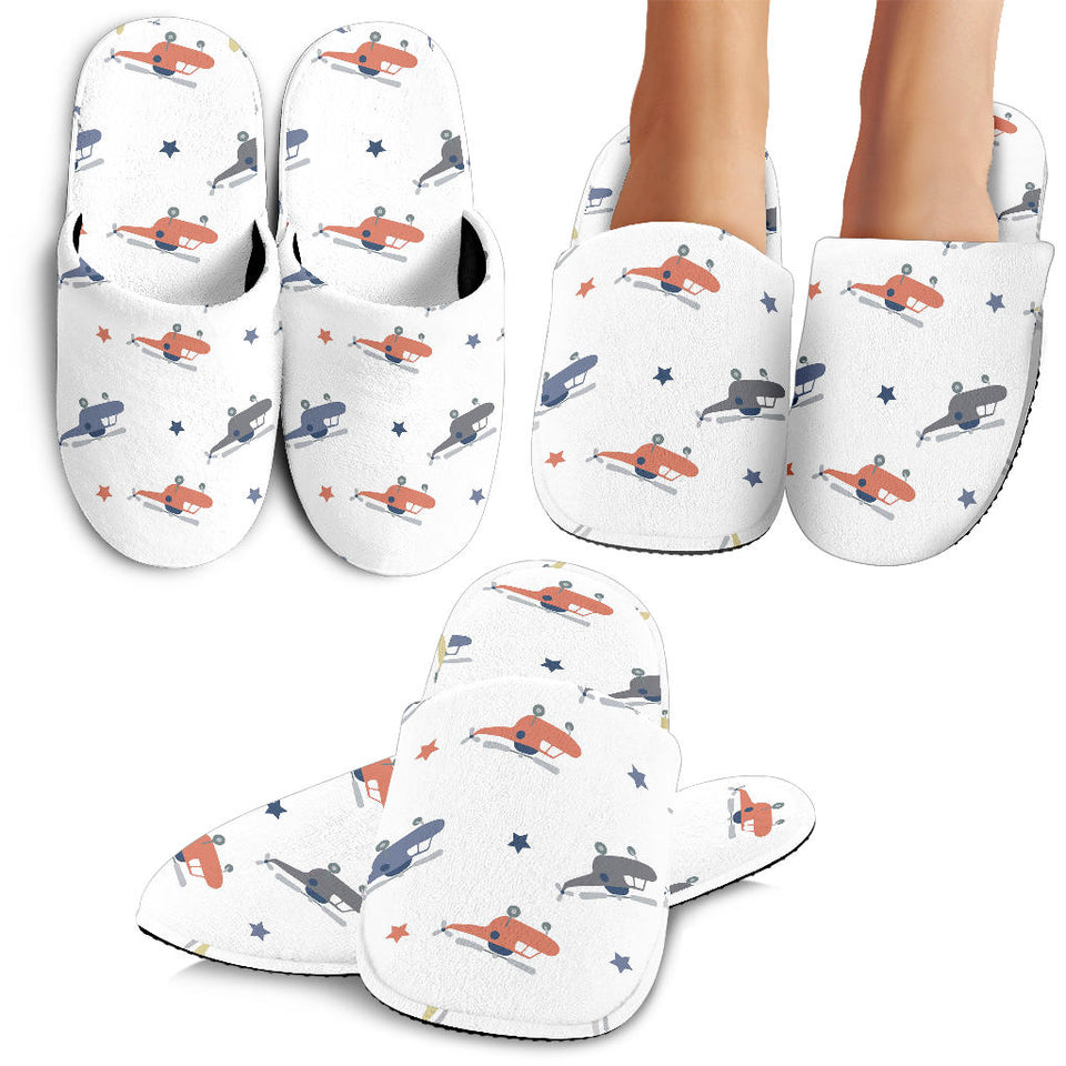Cute Helicopter Star Pattern Slippers