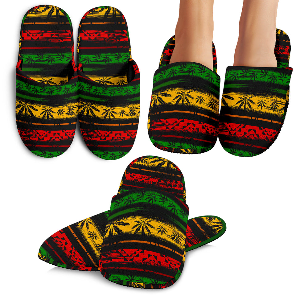 Canabis Marijuana Weed Pattern Print Design 04 Slippers