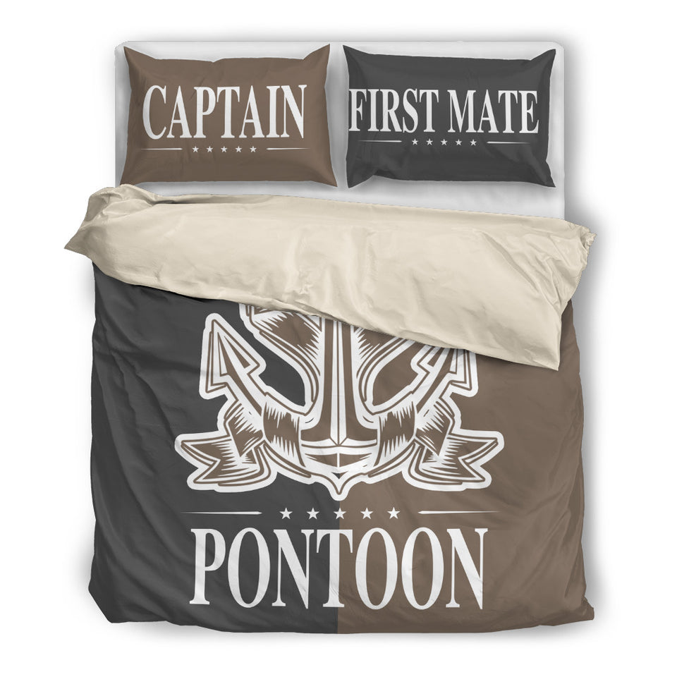 Pontoon Boat Anchor Bedding Set Duvet Cover Captain & First Mate Ccnc006 Ccnc012 Pb0087
