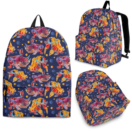 Goldfish Pattern Print Design 05 Backpack