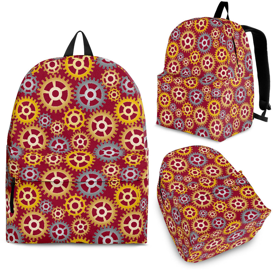 Gear Pattern Print Design 04 Backpack