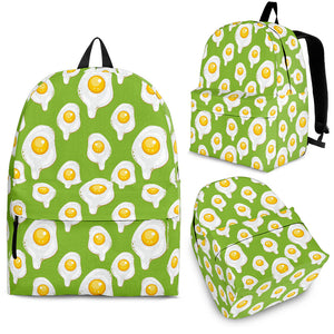 Fried Eggs Pattern Print Design 01 Backpack