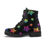 Colorful Star Pattern Leather Boots