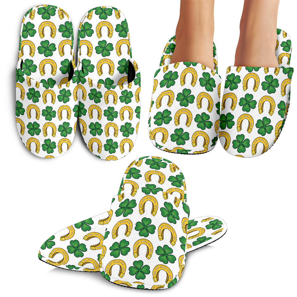 Horseshoes Pattern Print Design 04 Slippers